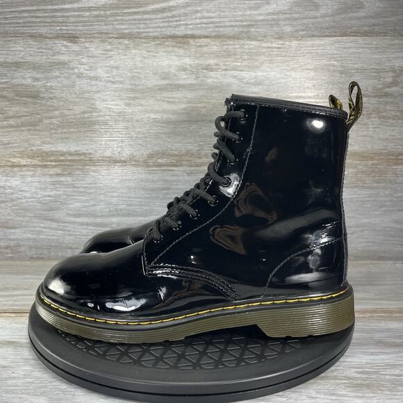 Dr. Martens Women's 1460 Black Patent Leather Lamper 8-Eye Boots Size 7 - Picture 1 of 8